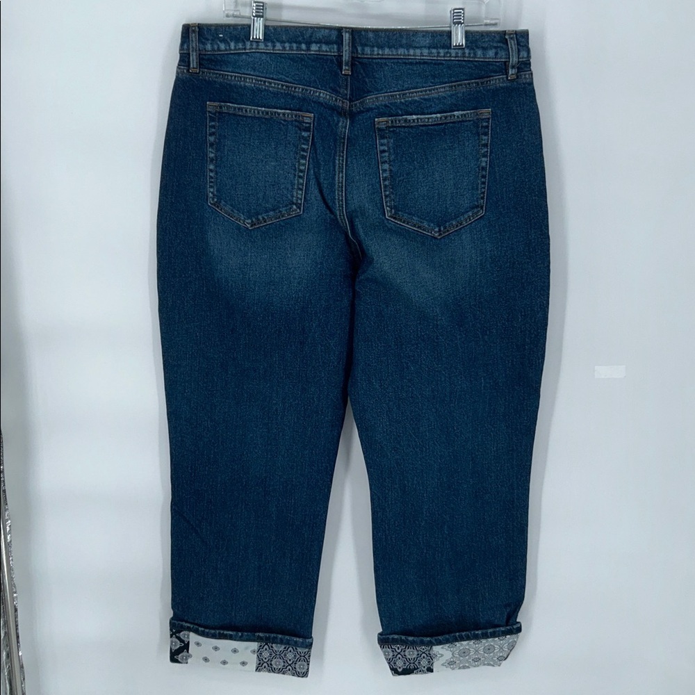 LOFT The Straight Crop High Rise Jeans Size 32 Tall - Picture 4 of 10